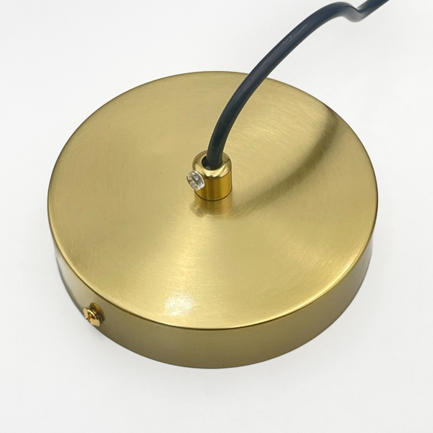 Pakabinamas šviestuvas su laidu CRISTAL 1xE14/15W/230V žalvaris/dūminė juoda