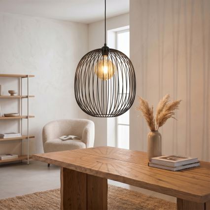 Pakabinamas šviestuvas su laidu DESTELLO 1xE27/15W/230V, skersmuo 32 cm, juodas