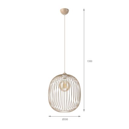Pakabinamas šviestuvas su laidu DESTELLO 1xE27/15W/230V, skersmuo 33 cm, smėlinis