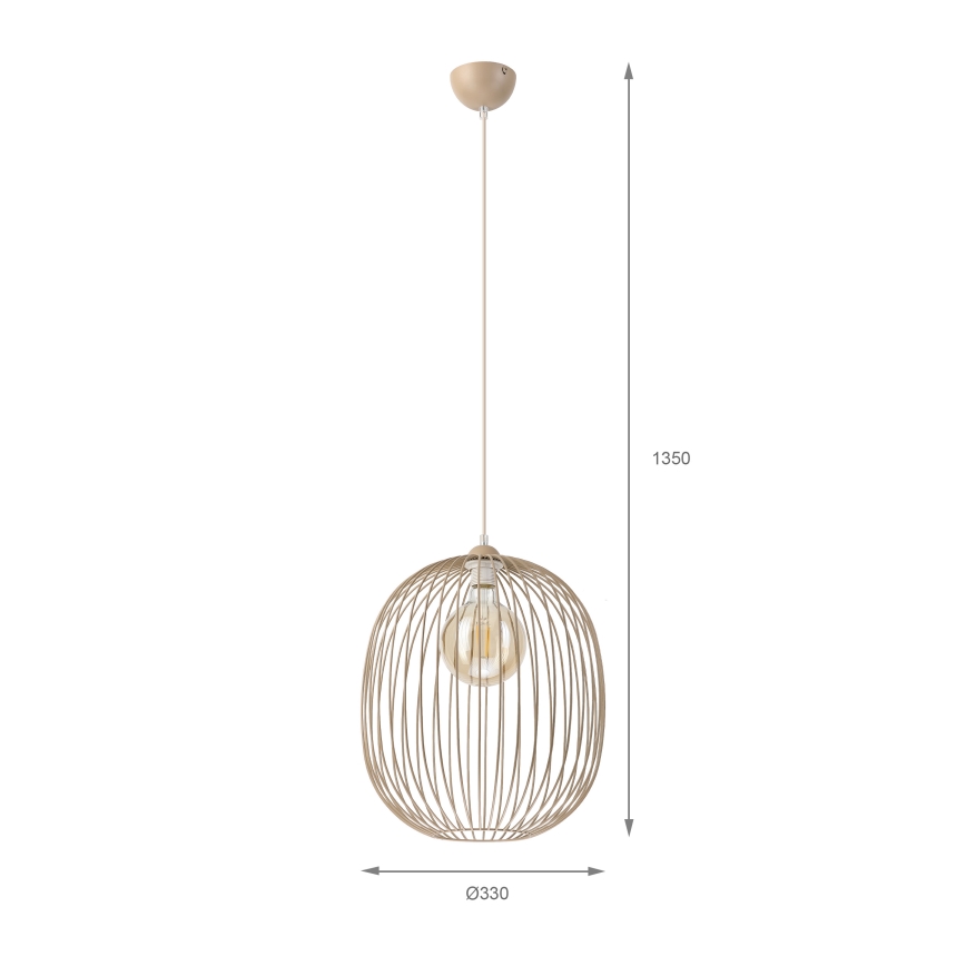 Pakabinamas šviestuvas su laidu DESTELLO 1xE27/15W/230V, skersmuo 33 cm, smėlinis