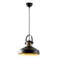 Pakabinamas šviestuvas su laidu DODO 1xE27/40W/230V juoda/bronzinė