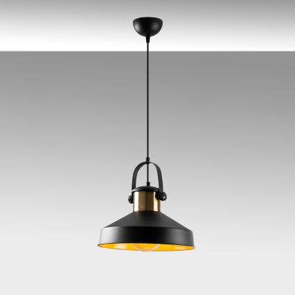 Pakabinamas šviestuvas su laidu DODO 1xE27/40W/230V juoda/bronzinė