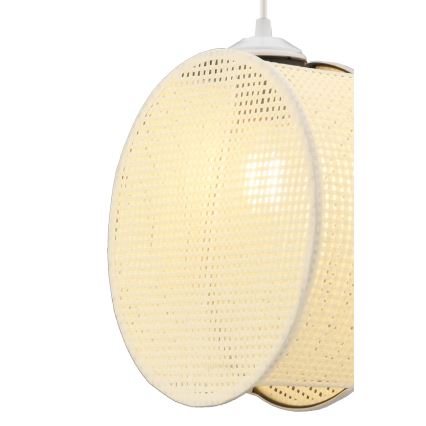 Pakabinamas šviestuvas su laidu DRUM 1xE27/60W/230V kreminis