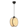 Pakabinamas šviestuvas su laidu DRUM 1xE27/60W/230V smėlinė/juoda
