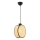 Pakabinamas šviestuvas su laidu DRUM 1xE27/60W/230V smėlinė/juoda
