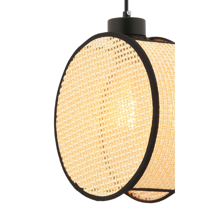 Pakabinamas šviestuvas su laidu DRUM 1xE27/60W/230V smėlinė/juoda