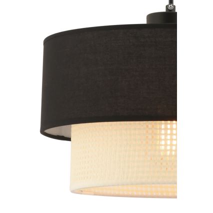 Pakabinamas šviestuvas su laidu ECHO 1xE27/60W/230V juodas/kreminis