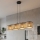 Pakabinamas šviestuvas su laidu ECO 4xE27/15W/230V, smėlio spalvos / rotangas