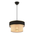 Pakabinamas šviestuvas su laidu ERO 1xE27/60W/230V juodas/smėlio spalvos