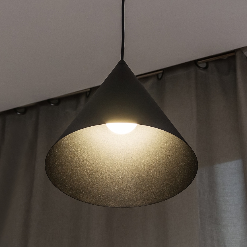 Pakabinamas šviestuvas su laidu ETNA II 1xE27/15W/230V skers. 25 cm juodas