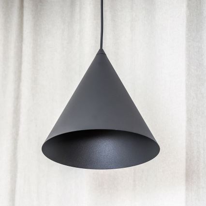 Pakabinamas šviestuvas su laidu ETNA II 1xE27/15W/230V skers. 25 cm juodas