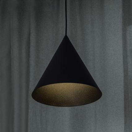 Pakabinamas šviestuvas su laidu ETNA II 1xE27/15W/230V skers. 25 cm juodas