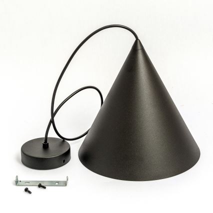 Pakabinamas šviestuvas su laidu ETNA II 1xE27/15W/230V skers. 25 cm juodas