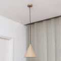 Pakabinamas šviestuvas su laidu ETNA II 1xE27/15W/230V skersmuo 25 cm smėlio spalvos