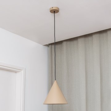 Pakabinamas šviestuvas su laidu ETNA II 1xE27/15W/230V skersmuo 25 cm smėlio spalvos