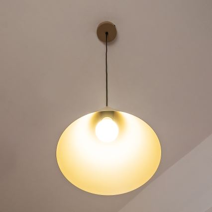 Pakabinamas šviestuvas su laidu ETNA II 1xE27/15W/230V skersmuo 25 cm smėlio spalvos