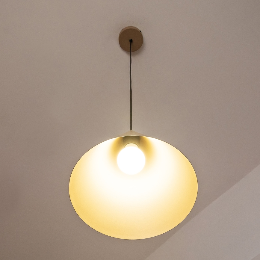 Pakabinamas šviestuvas su laidu ETNA II 1xE27/15W/230V skersmuo 25 cm smėlio spalvos