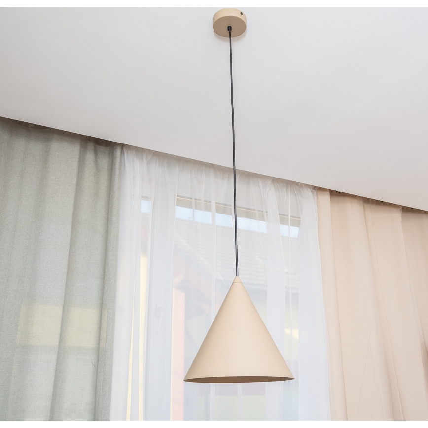 Pakabinamas šviestuvas su laidu ETNA II 1xE27/15W/230V skersmuo 25 cm smėlio spalvos