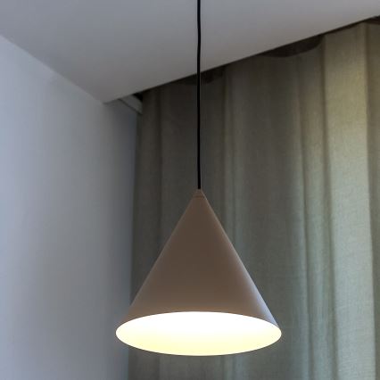 Pakabinamas šviestuvas su laidu ETNA II 1xE27/15W/230V skersmuo 25 cm smėlio spalvos
