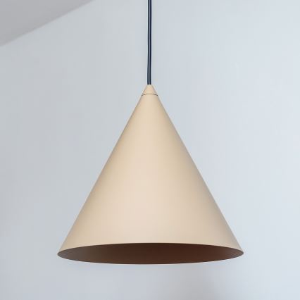Pakabinamas šviestuvas su laidu ETNA II 1xE27/15W/230V skersmuo 25 cm smėlio spalvos