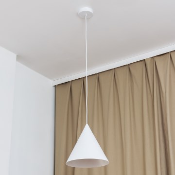 Pakabinamas šviestuvas su laidu ETNA II 1xE27/15W/230V Ø 25 cm, baltas