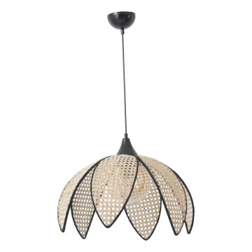 Pakabinamas šviestuvas su laidu FUME 1xE27/40W/230V Ø 40 cm juoda/kreminė