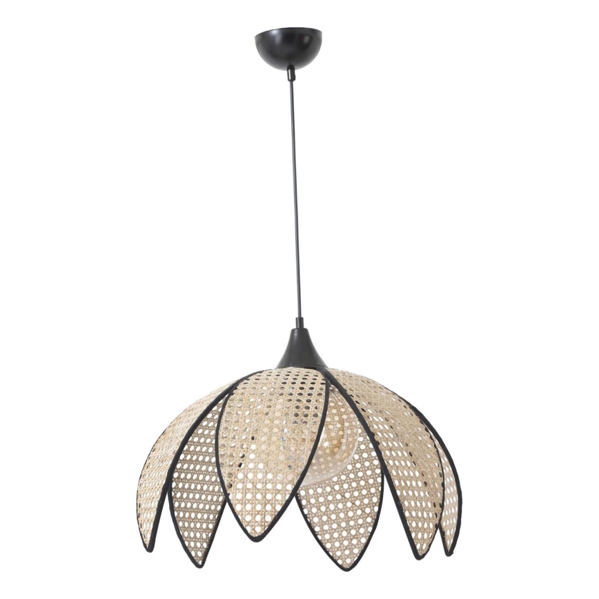 Pakabinamas šviestuvas su laidu FUME 1xE27/40W/230V Ø 40 cm juoda/kreminė