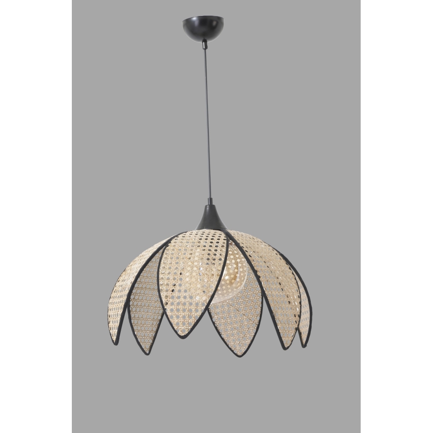 Pakabinamas šviestuvas su laidu FUME 1xE27/40W/230V Ø 40 cm juoda/kreminė