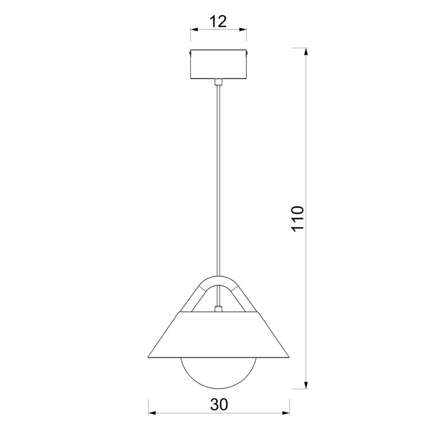 Pakabinamas šviestuvas su laidu FUNDA 1xE27/15W/230V bronzinis