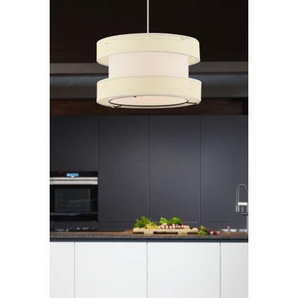 Pakabinamas šviestuvas su laidu HALO 1xE27/60W/230V, kreminės spalvos