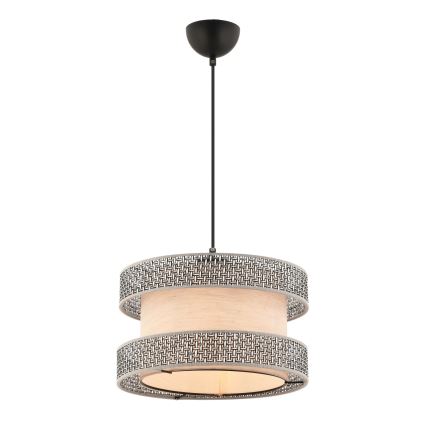 Pakabinamas šviestuvas su laidu HALO 1xE27/60W/230V smėlio/pilka