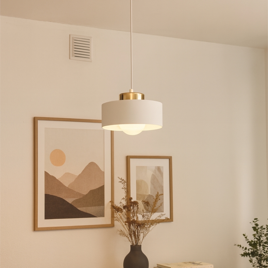 Pakabinamas šviestuvas su laidu IGNIA 1xE27/60W/230V balta