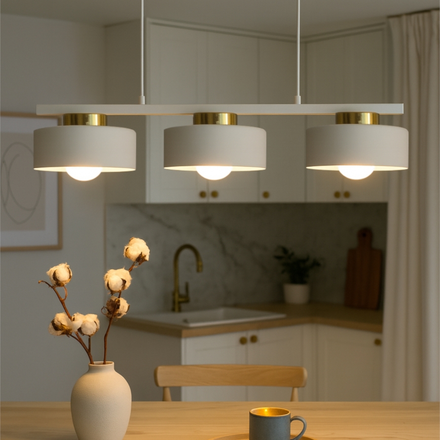 Pakabinamas šviestuvas su laidu IGNIA 3xE27/60W/230V baltas