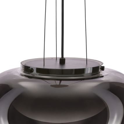 Pakabinamas šviestuvas su laidu INSIEME 1xGX53/10W/230V, skersmuo 38 cm, dūminė juoda