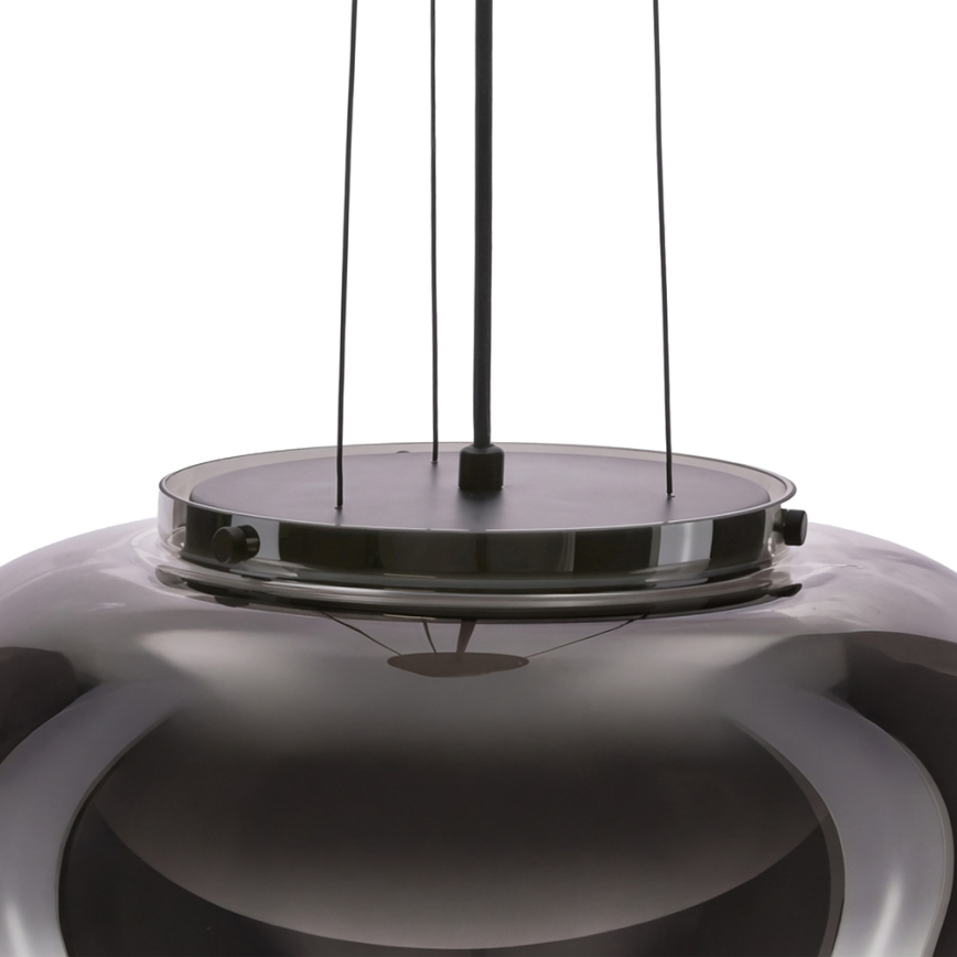 Pakabinamas šviestuvas su laidu INSIEME 1xGX53/10W/230V, skersmuo 38 cm, dūminė juoda