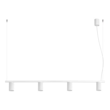Pakabinamas šviestuvas su laidu KARBON 4xGU10/10W/230V baltas