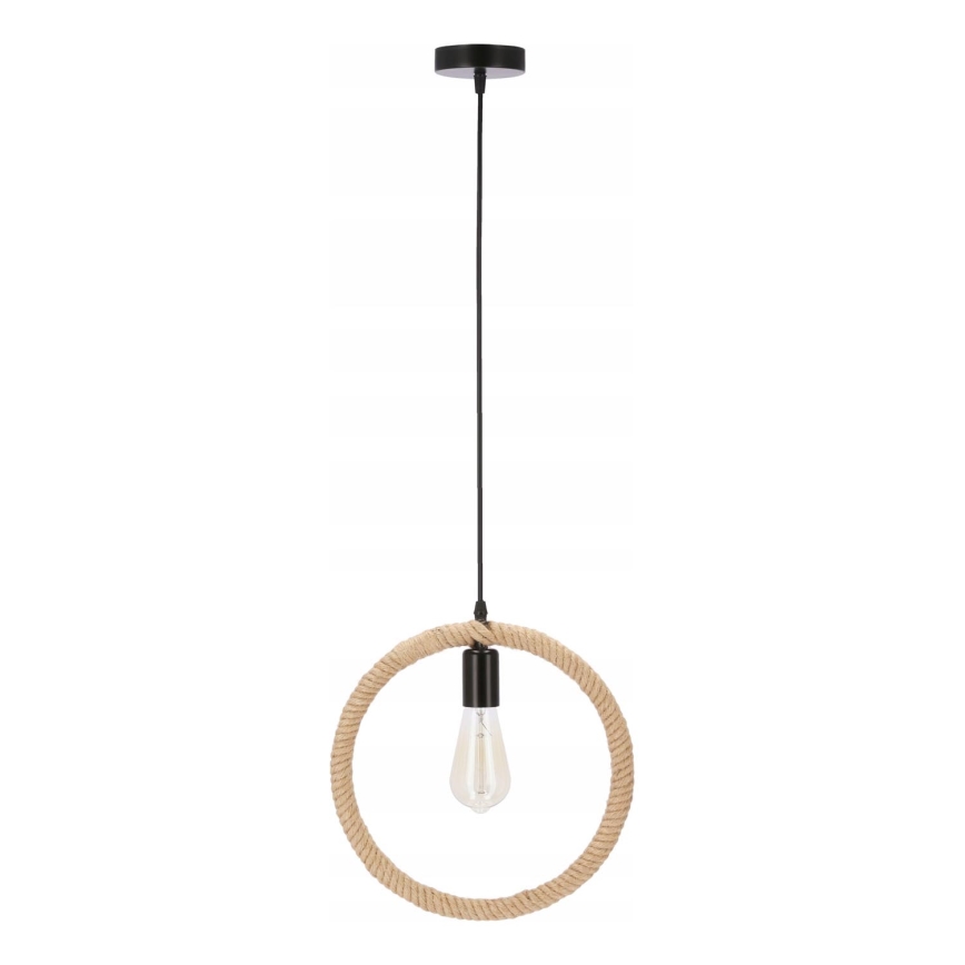Pakabinamas šviestuvas su laidu KOLO 1xE27/40W/230V smėlio/juoda