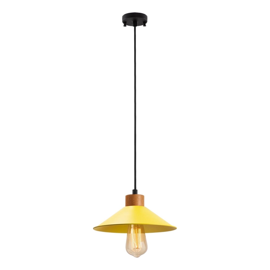 Pakabinamas šviestuvas su laidu MANAVGAT 1xE27/40W/230V geltonas/rudas
