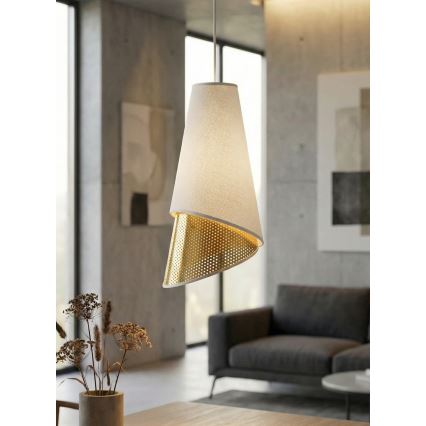 Pakabinamas šviestuvas su laidu MODA 1xE27/15W/230V baltas/auksinis