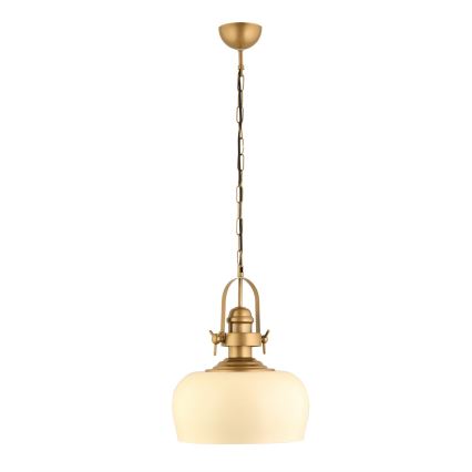 Pakabinamas šviestuvas su laidu MONZA 1xE27/40W/230V, skersmuo 30 cm, kreminė/bronzinė