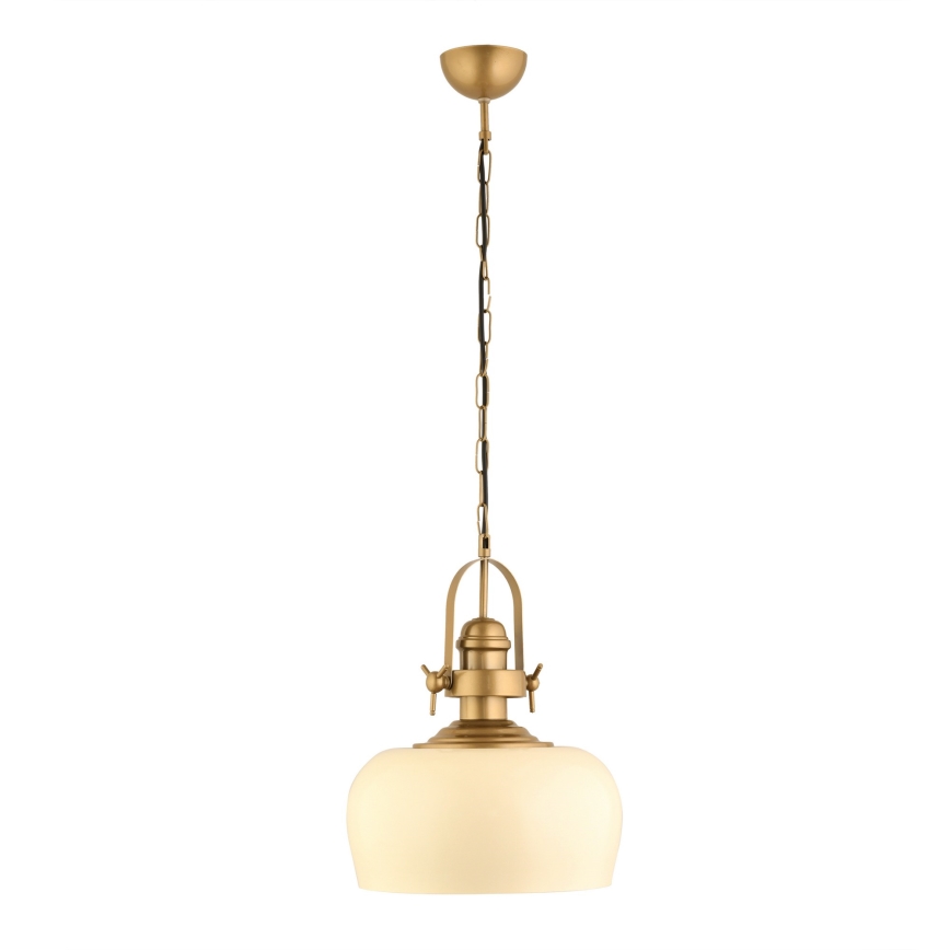 Pakabinamas šviestuvas su laidu MONZA 1xE27/40W/230V, skersmuo 30 cm, kreminė/bronzinė