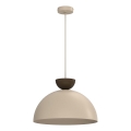 Pakabinamas šviestuvas su laidu NEVIS 1xE27/15W/230V, skersmuo 38 cm, smėlio spalvos