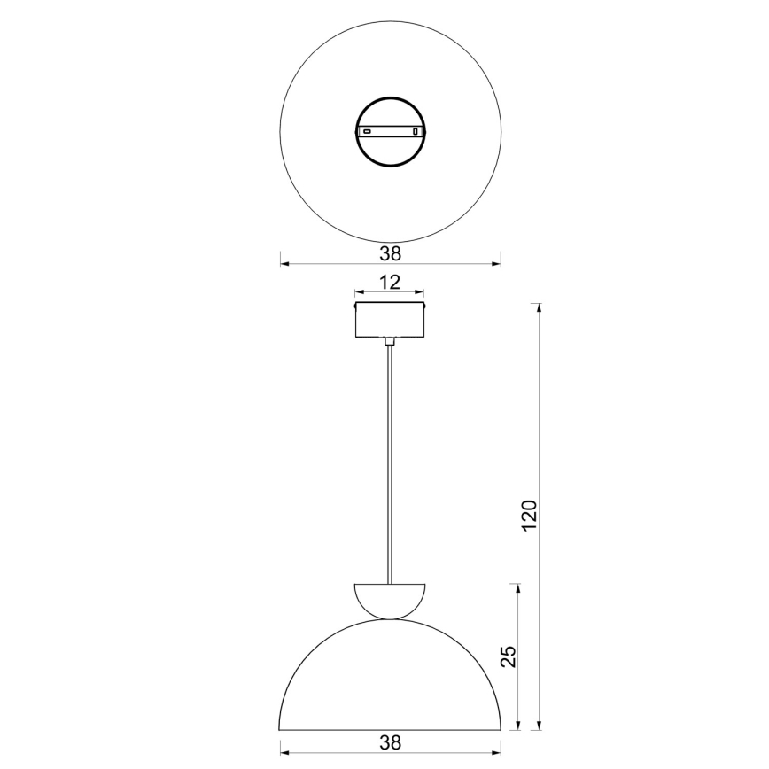Pakabinamas šviestuvas su laidu NEVIS 1xE27/15W/230V Ø 38 cm ruda
