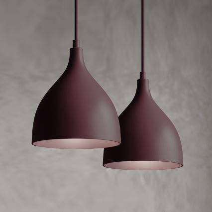Pakabinamas šviestuvas su laidu NOAK CLASSIC 2xE27/15W/230V bordo
