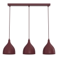 Pakabinamas šviestuvas su laidu NOAK CLASSIC 3xE27/15W/230V bordo