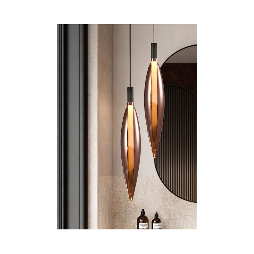 Pakabinamas šviestuvas su laidu NORDIC 1xG9/5W/230V juodas/varinis