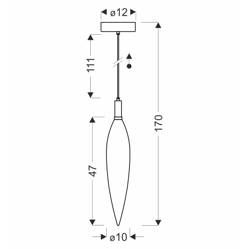 Pakabinamas šviestuvas su laidu NORDIC 1xG9/5W/230V juodas/varinis