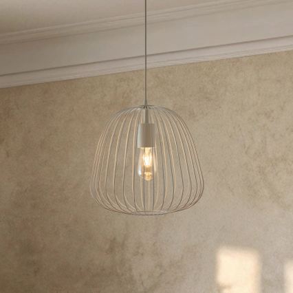 Pakabinamas šviestuvas su laidu OVELLA 1xE27/15W/230V skersmuo 36 cm kreminė