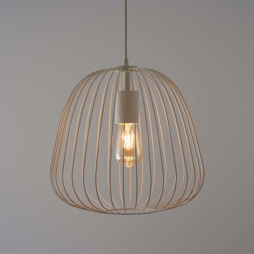 Pakabinamas šviestuvas su laidu OVELLA 1xE27/15W/230V skersmuo 36 cm kreminė
