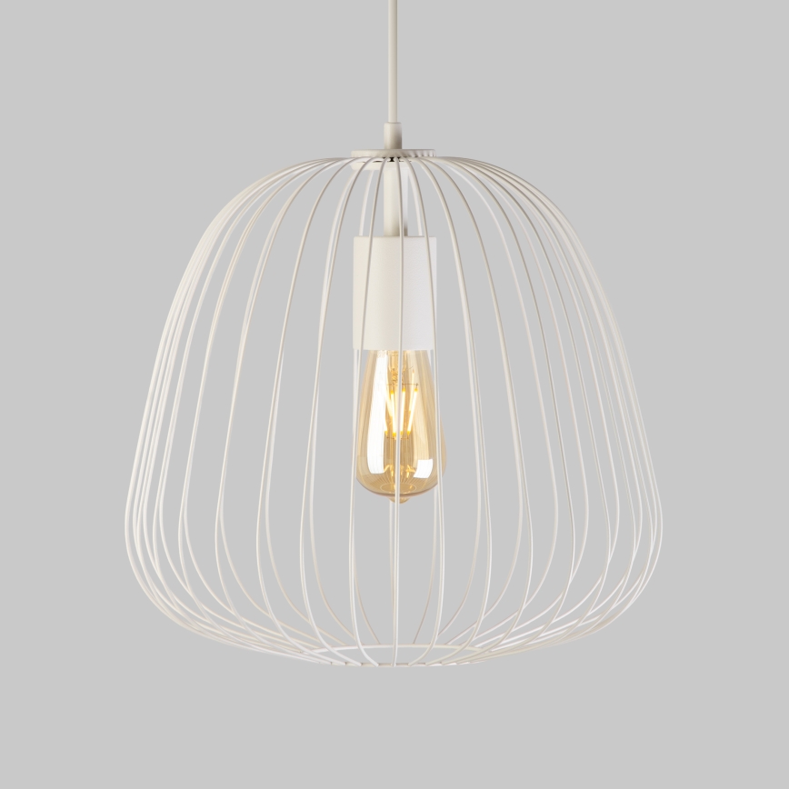Pakabinamas šviestuvas su laidu OVELLA 1xE27/15W/230V skersmuo 36 cm kreminė